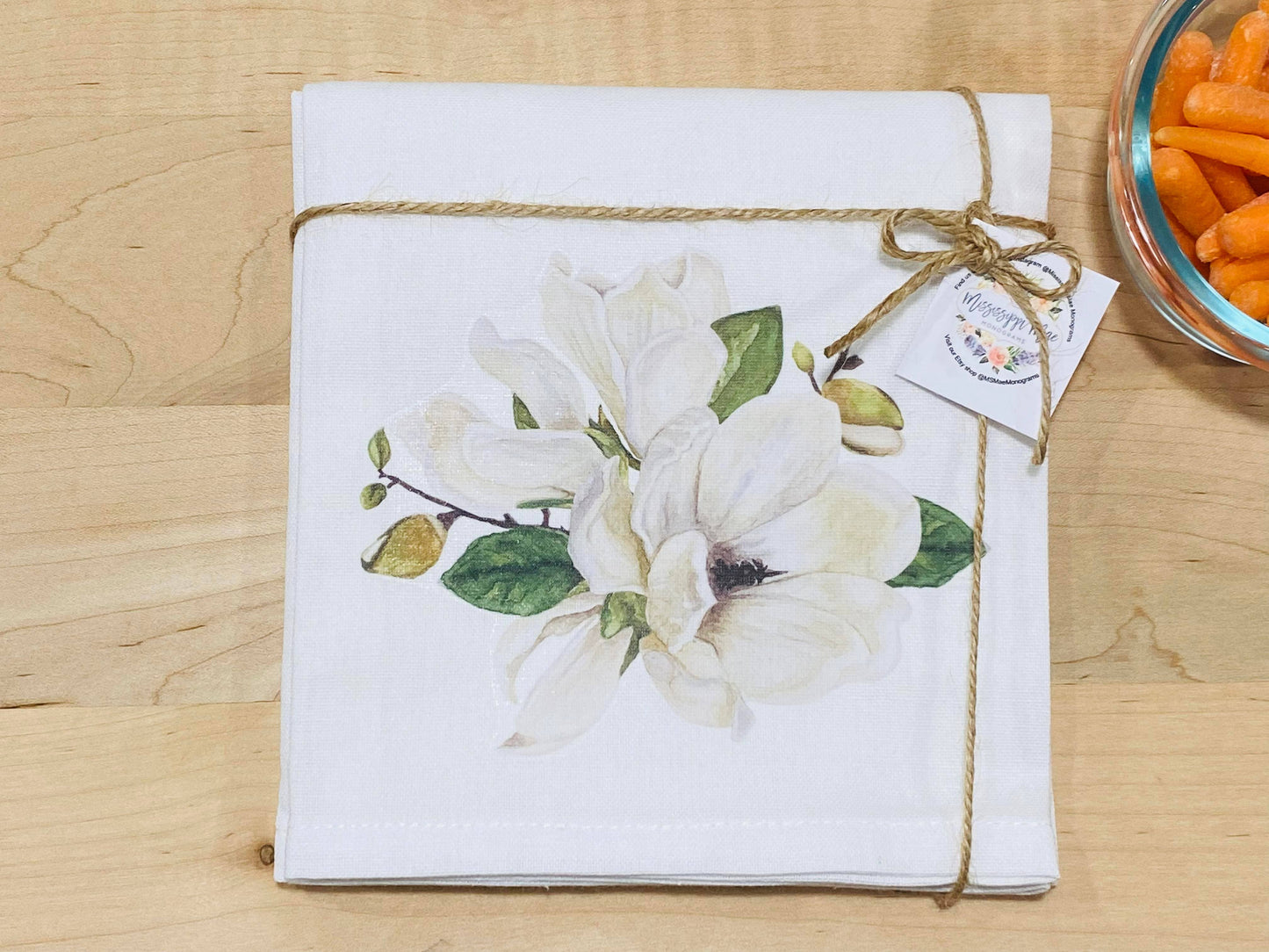 Magnolia Flower Kitchen Towel