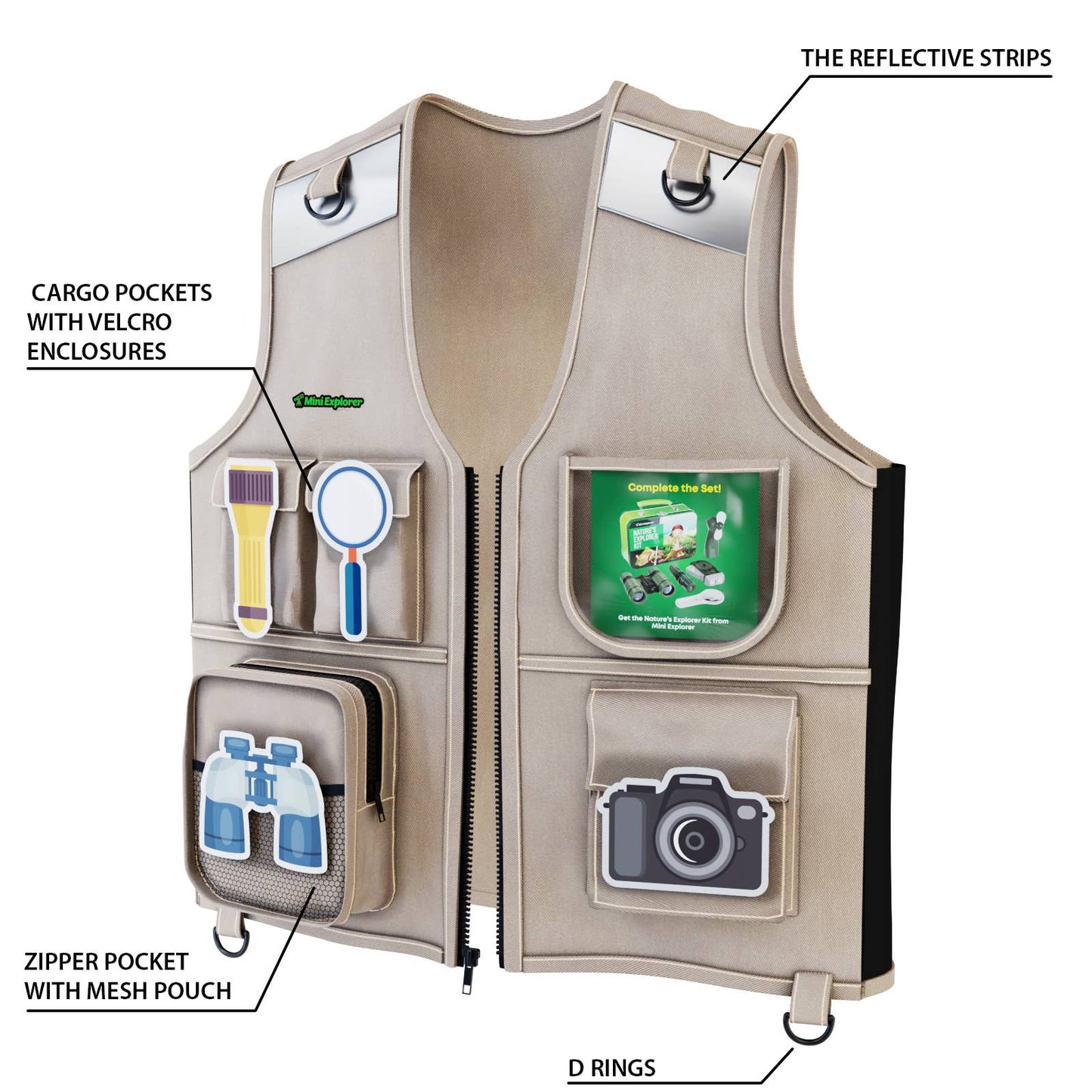 Kids Explorer Vest and Hat Costume