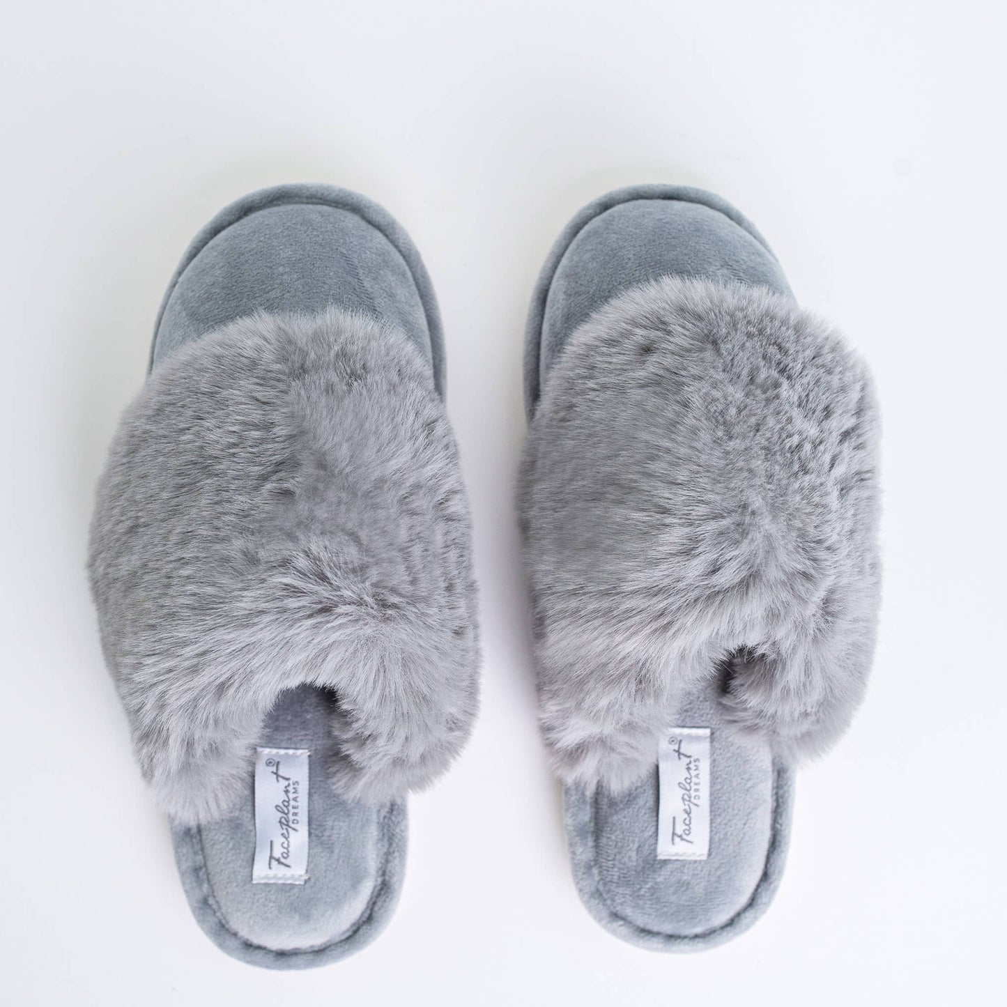 Faceplant Furry Slippers: Pink / Medium