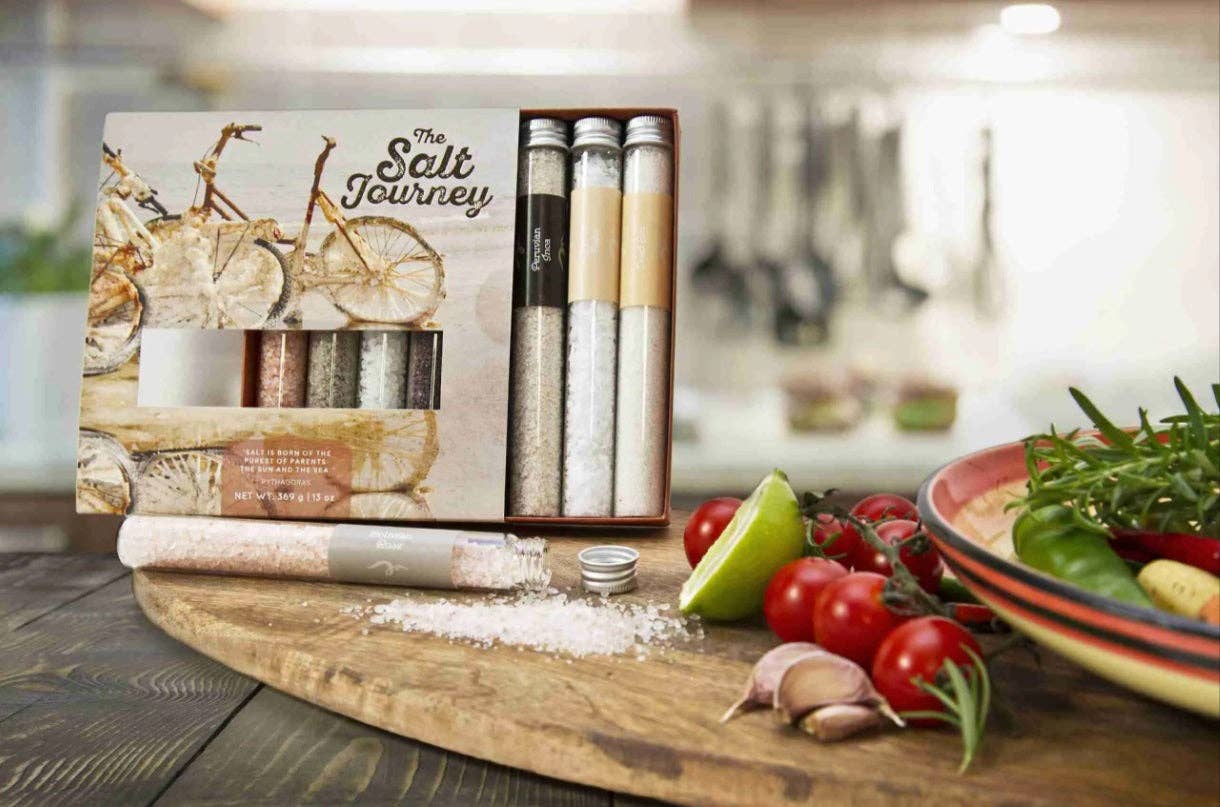 The Salt Journey | Globally Sourced Salt Sampler Collection | Gourmet Salt Seasoning Set | Grinder and Spice Jar Refill | 8-Pack Gift Set