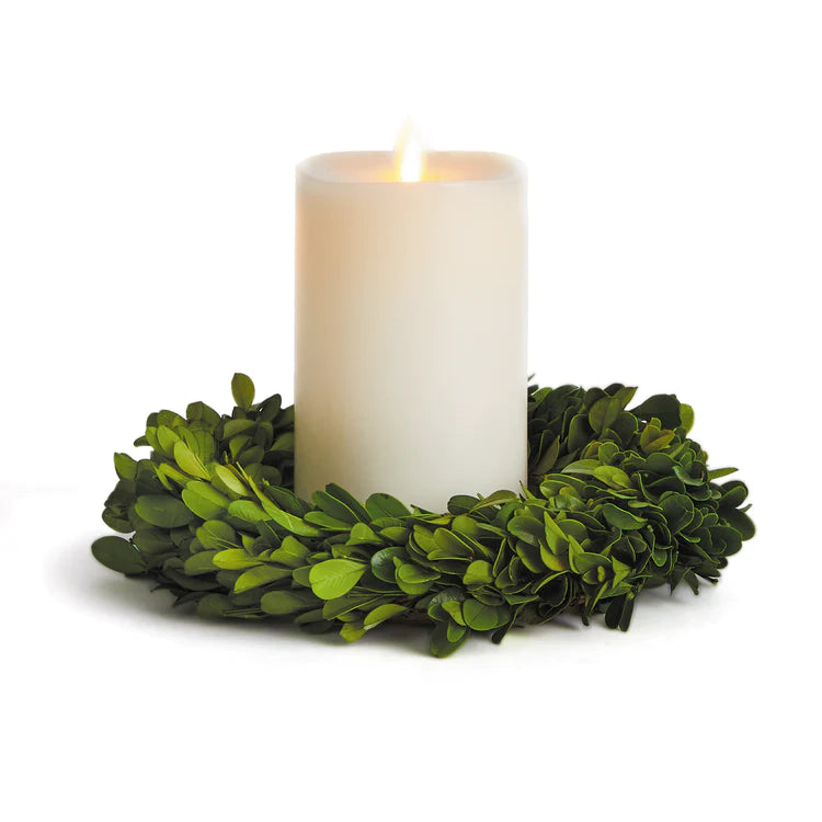 Boxwood Candle Wreath