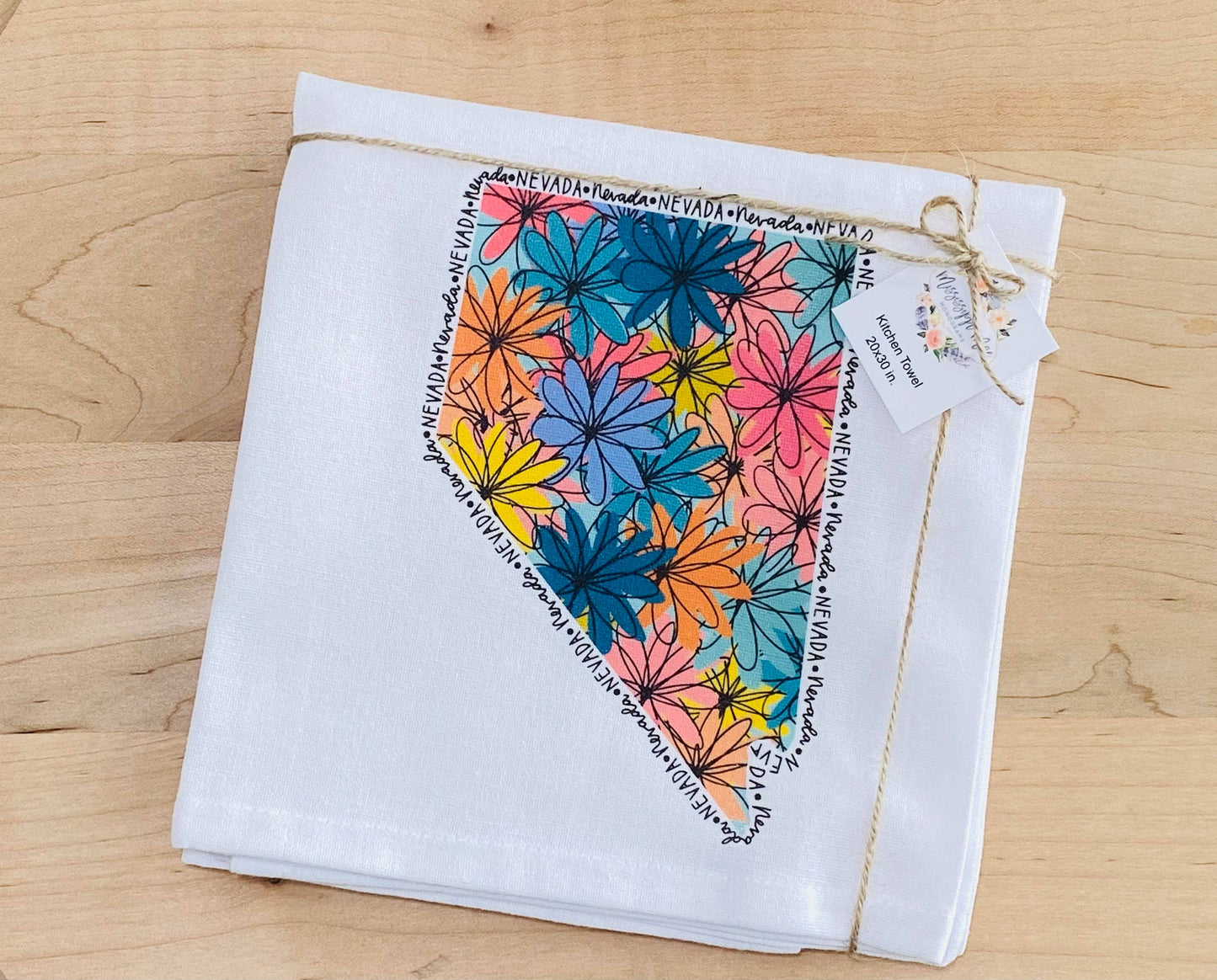 Floral TN State Kitchen Towel