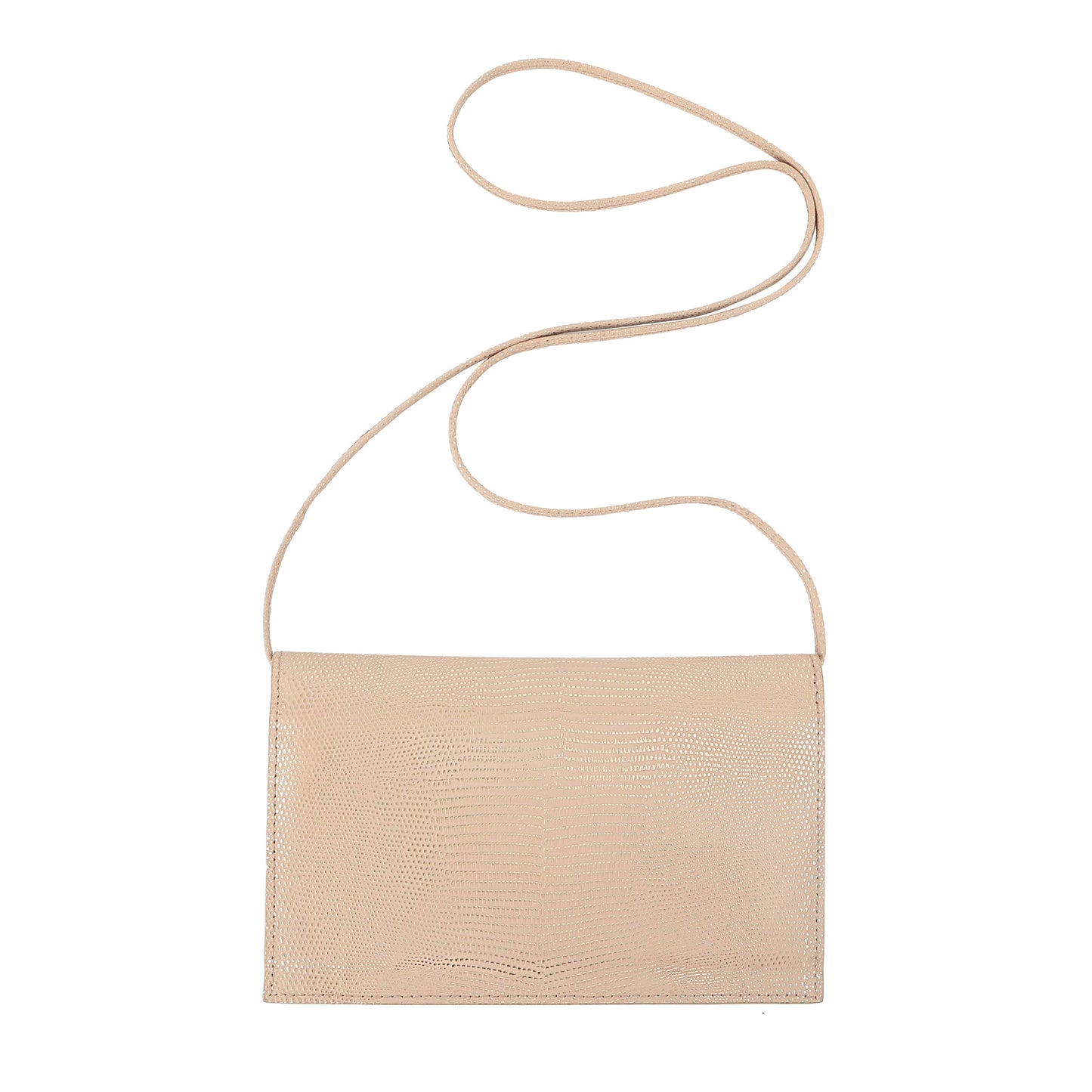 Iridescent Leather Sibby Crossbody Clutch: Sunny