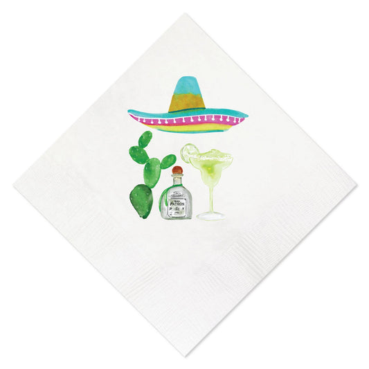 Fiesta Margarita Cocktail Beverage Napkins- Fiesta