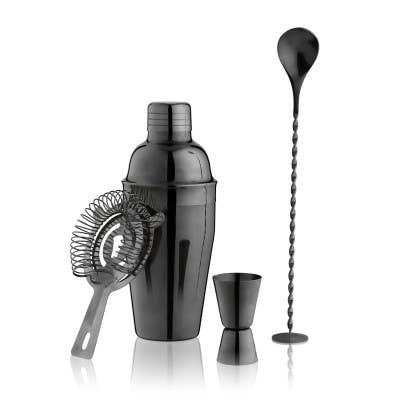 Gunmetal Black Barware SetJet™