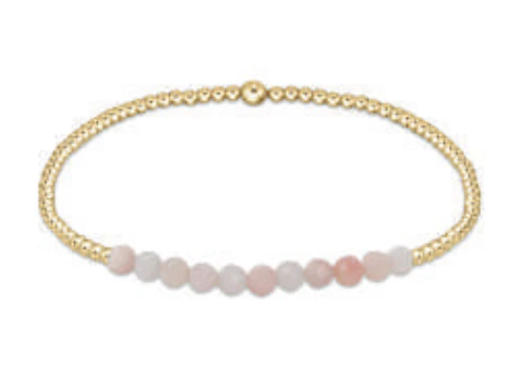 Gold Bliss 2mm Bead Gemstone Bracelet