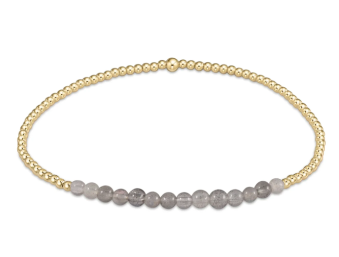 Gold Bliss 2mm Bead Gemstone Bracelet