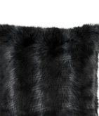 Black Fur Euro Throw