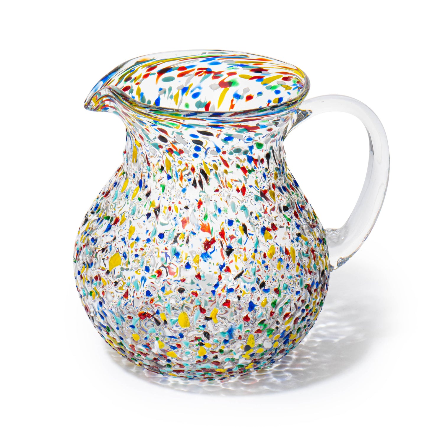 Mexican Glass Pitcher – Confetti Design 84 Oz