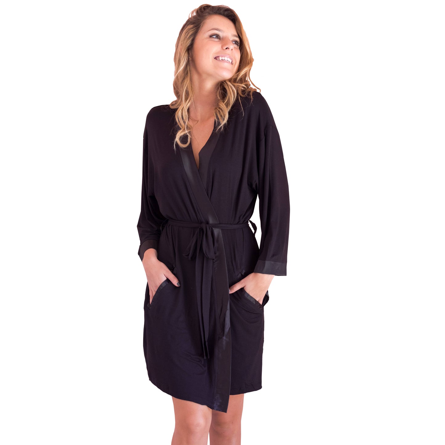 Bamboo Kimono Robe: Small/Medium / Pink