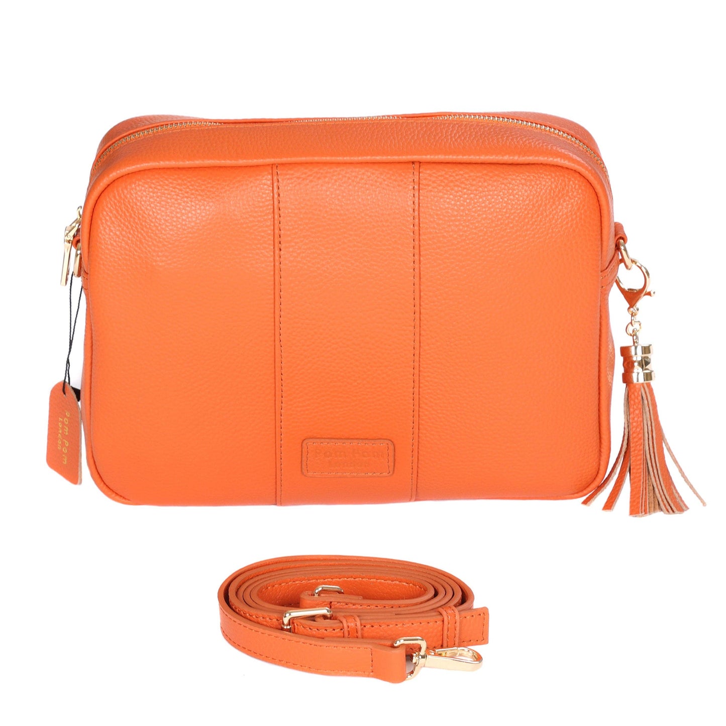 Pom Pom London City Plus Bag Orange & Strap Blue & Orange G