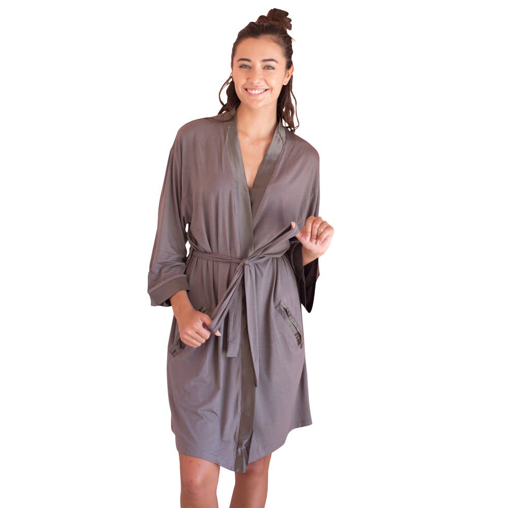 Bamboo Kimono Robe: Small/Medium / Pink