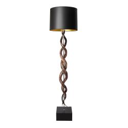 POLISHED KUDU HORN DOUBLE TWIST STANDING LAMP