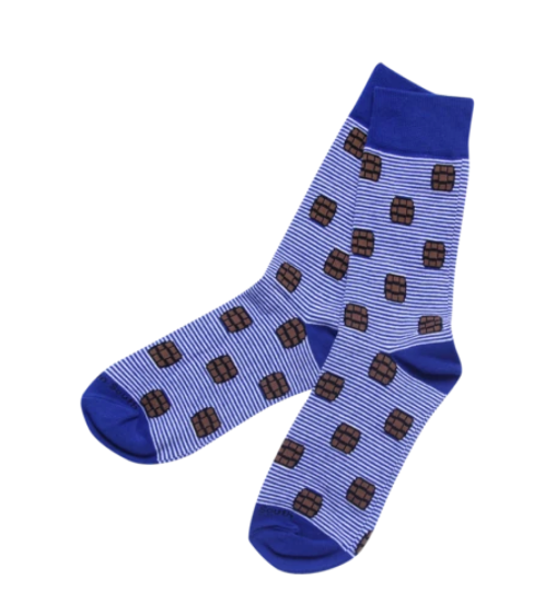 Blue Stripe Bourbon Barrel Socks