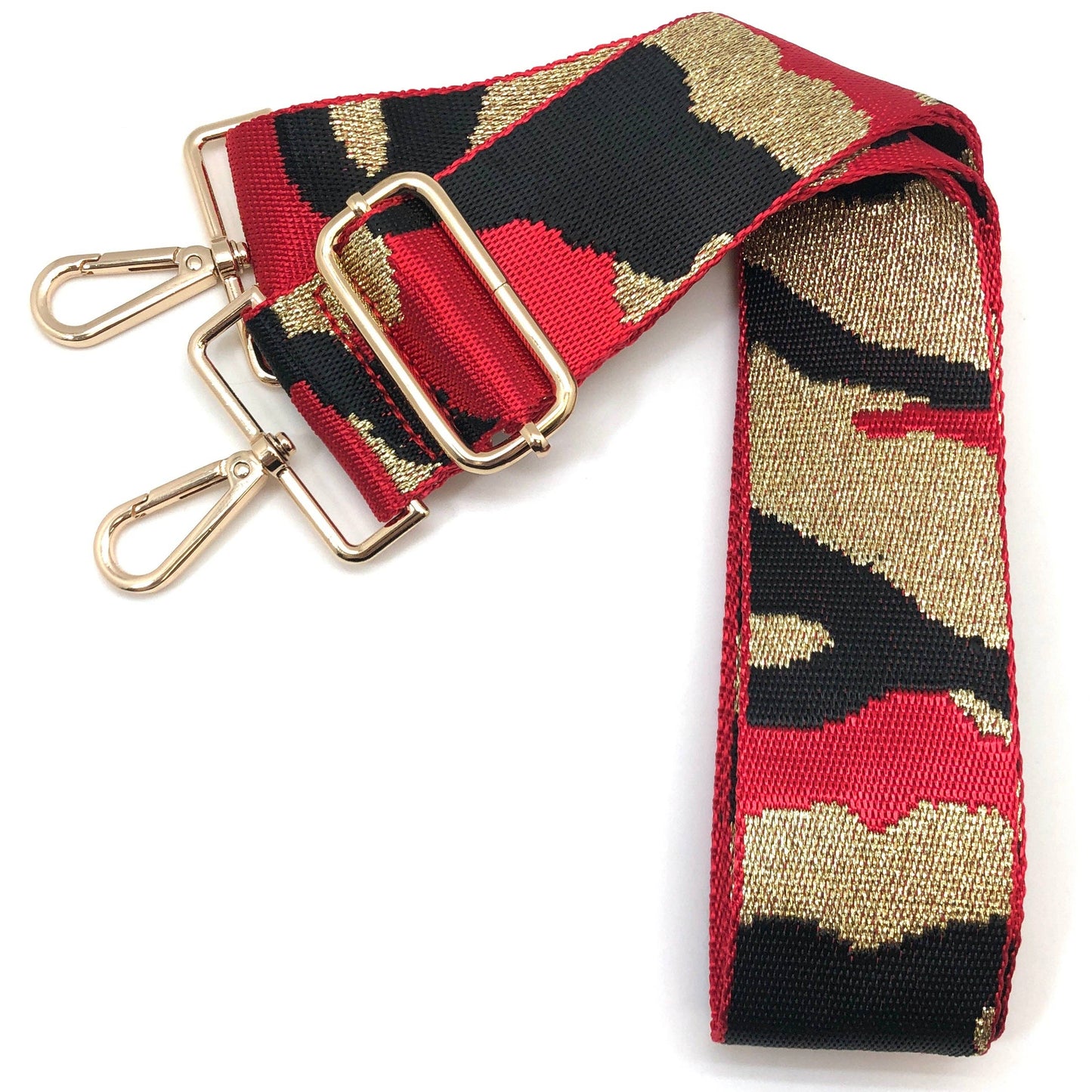 Cthru Purses - Camo -  Red & Metallic Gold