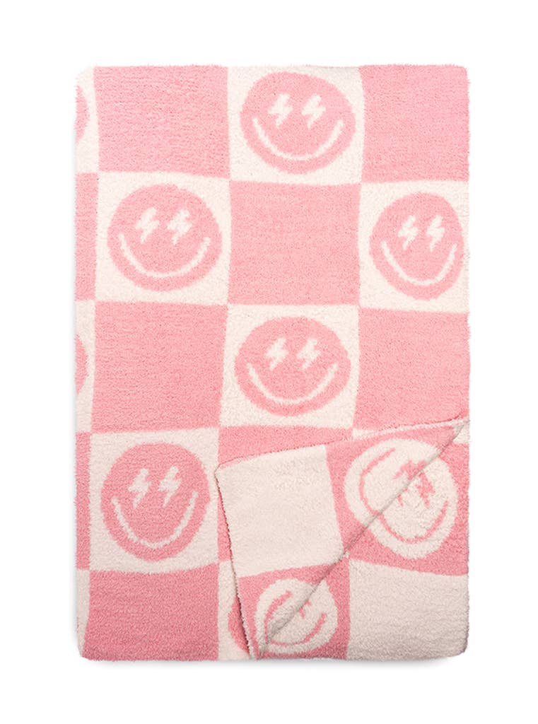 Pink Bolt Smile Blanket