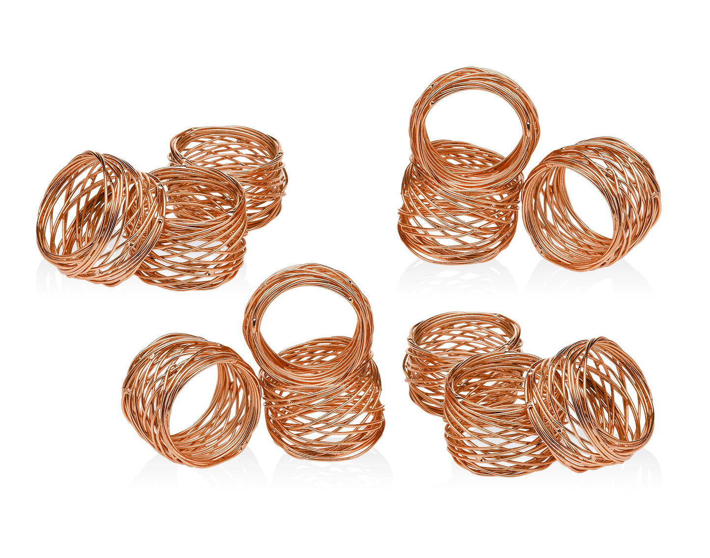 COPPER ROUND MESH NAPKIN RING