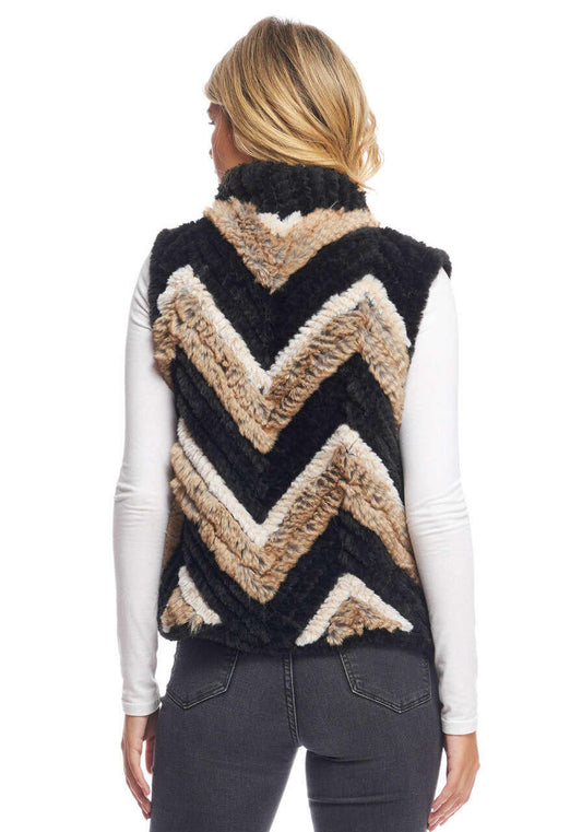 Knitted Fur Vest Multi