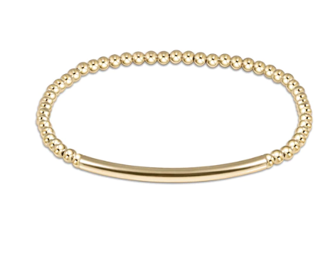 Bliss Bar Gold Bead Bracelet