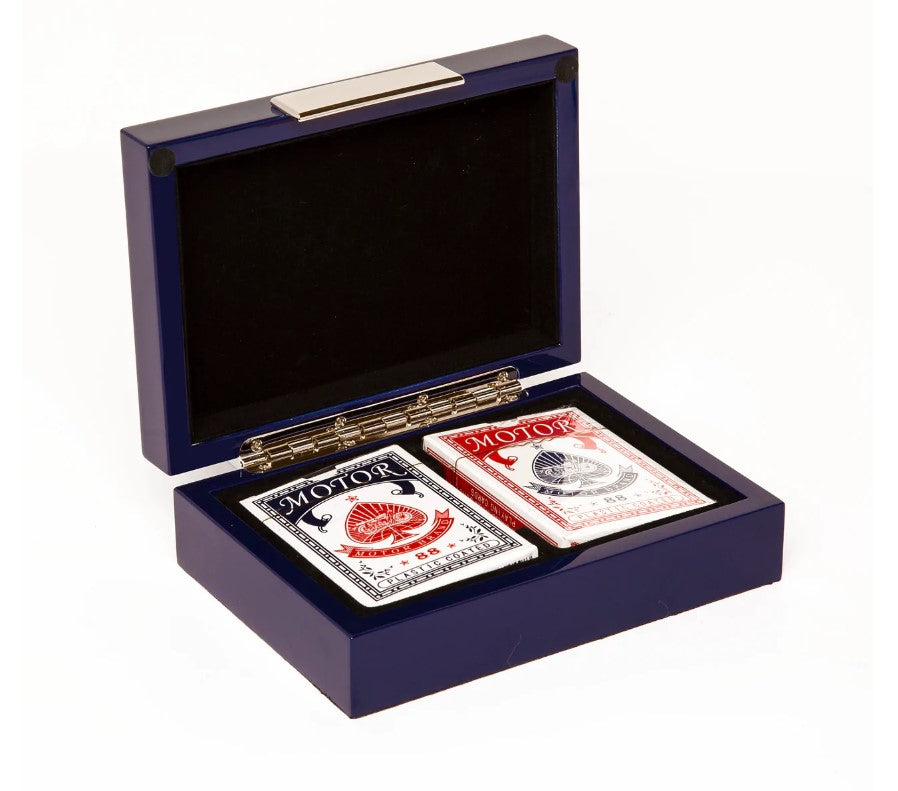 Blue Lacquer Poker Set