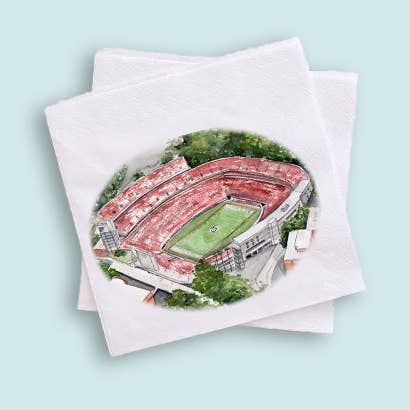 Georgia Bulldogs Stadium Cocktail Napkins