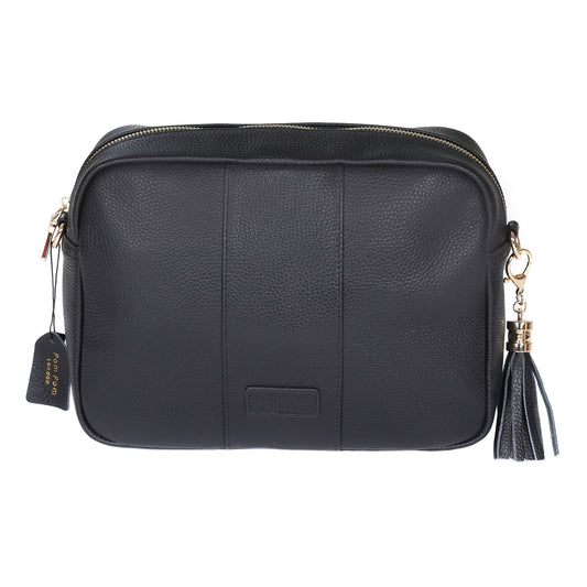 Pom Pom London City Plus Bag Black & Strap Black Mix