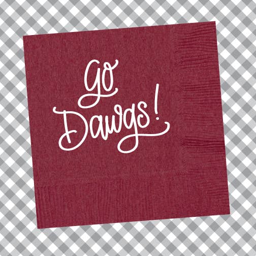 Go Dawgs! (maroon) | Team Napkins